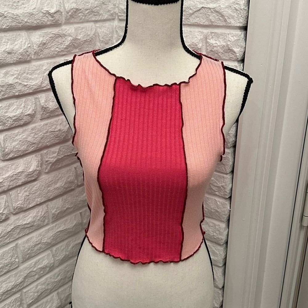 Pink Sleeveless Crop